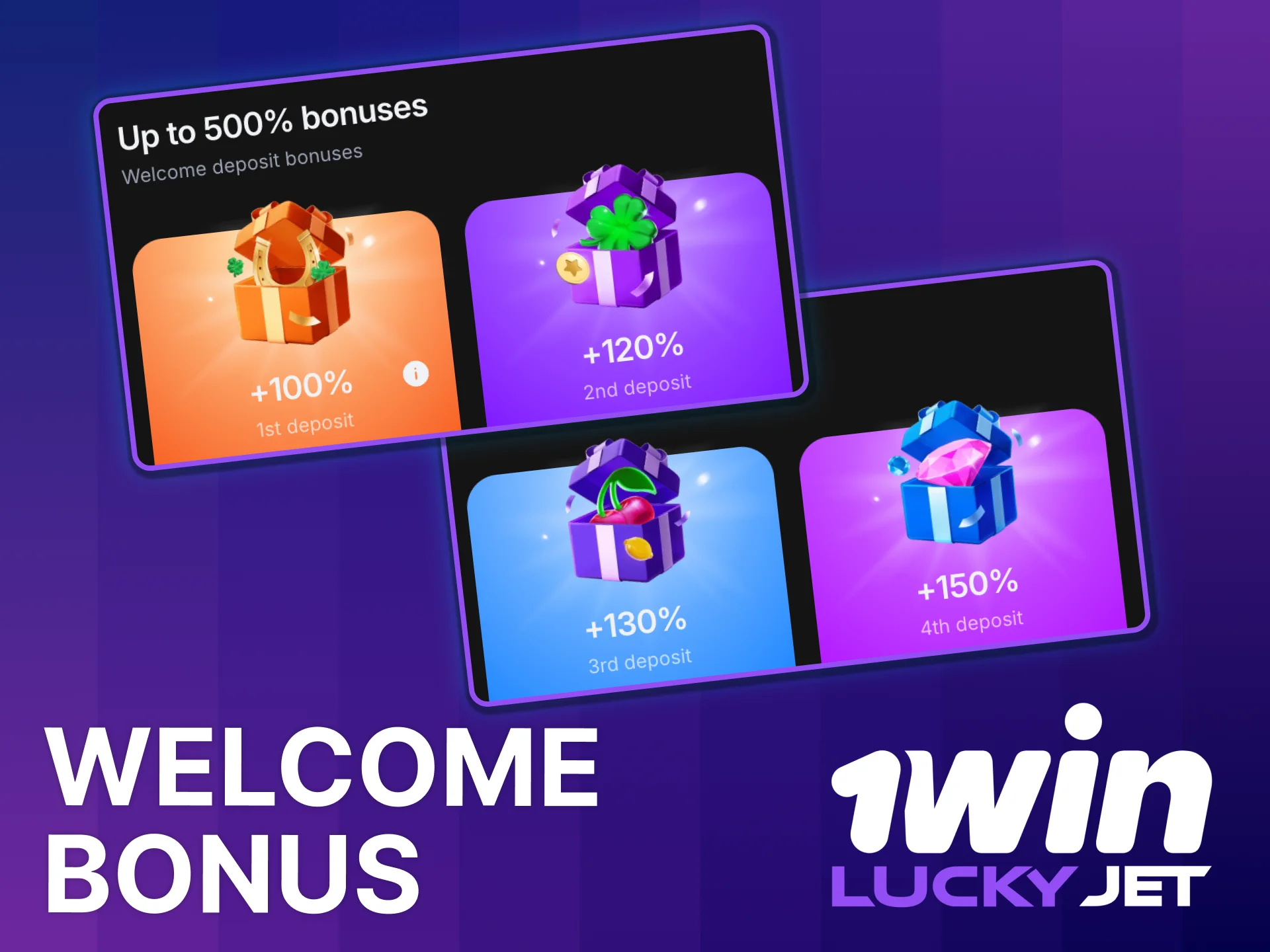 Claim 1win Lucky Jet welcome bonus now.