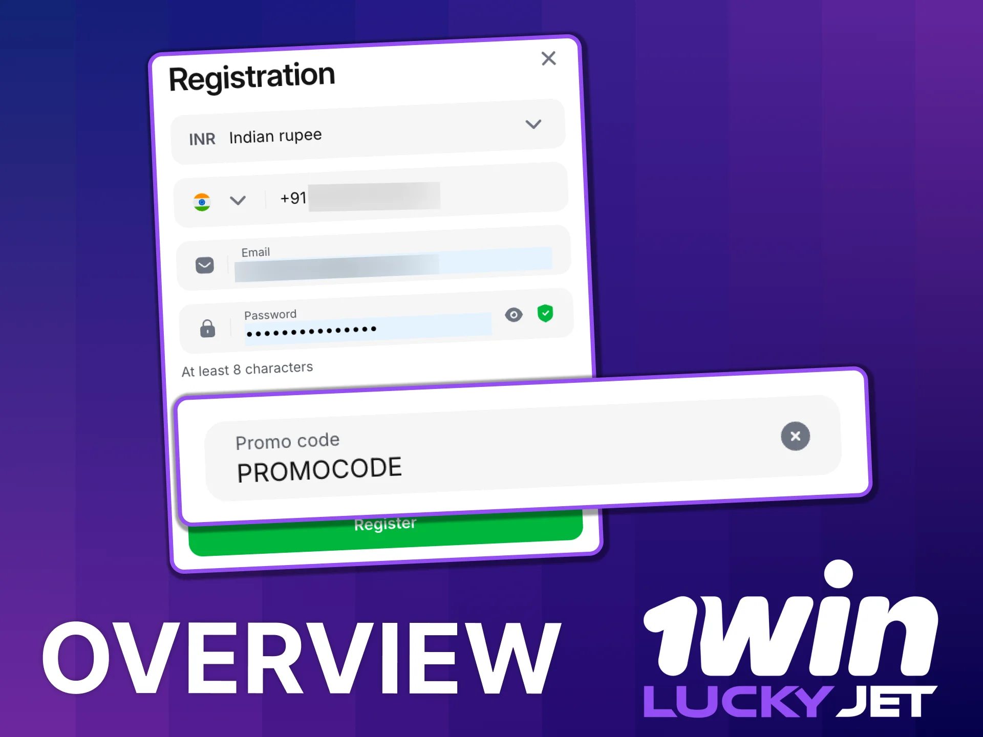 Use promo code for 1win Lucky Jet.