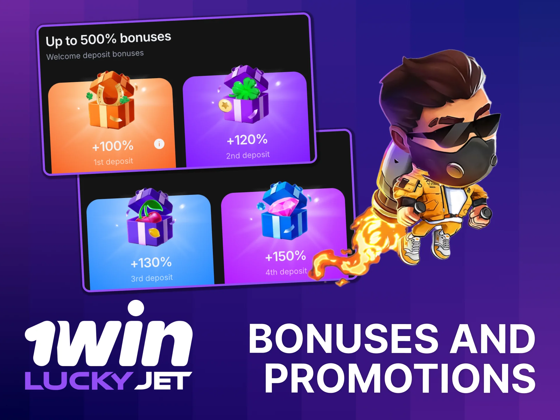 Claim 1win Lucky Jet bonus, boost your deposit.
