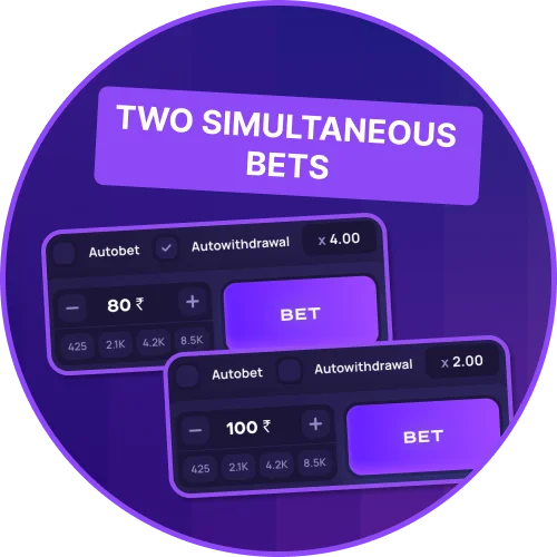 1win Lucky Jet split strategy for one round.
