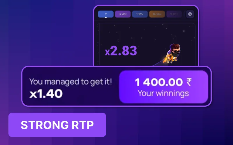 Win more in 1win Lucky Jet, use high RTP benefits.
