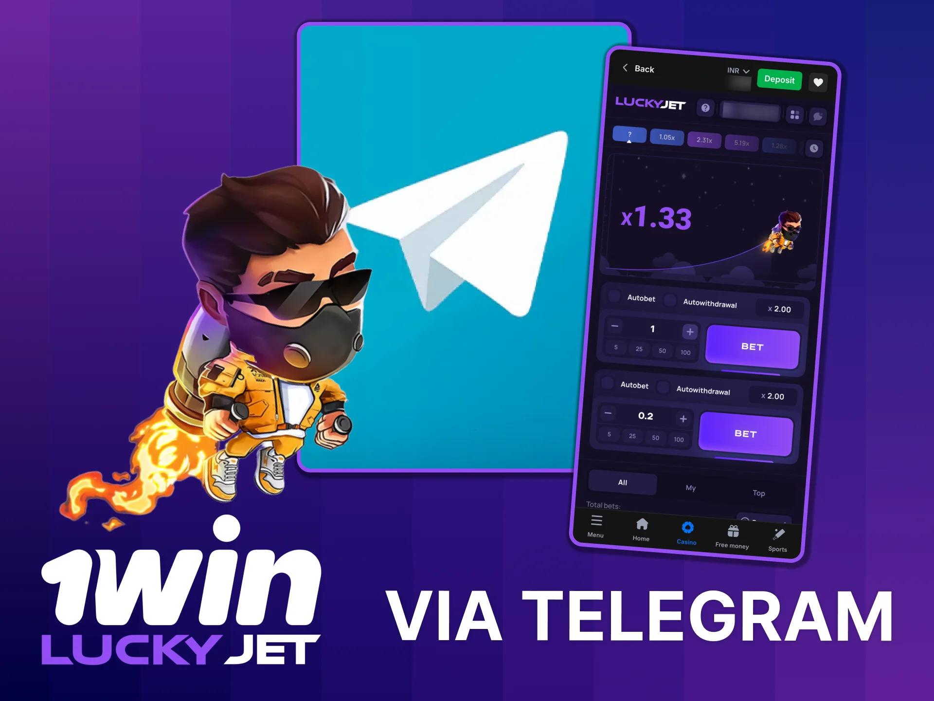Join 1win Lucky Jet Telegram, get official signals.