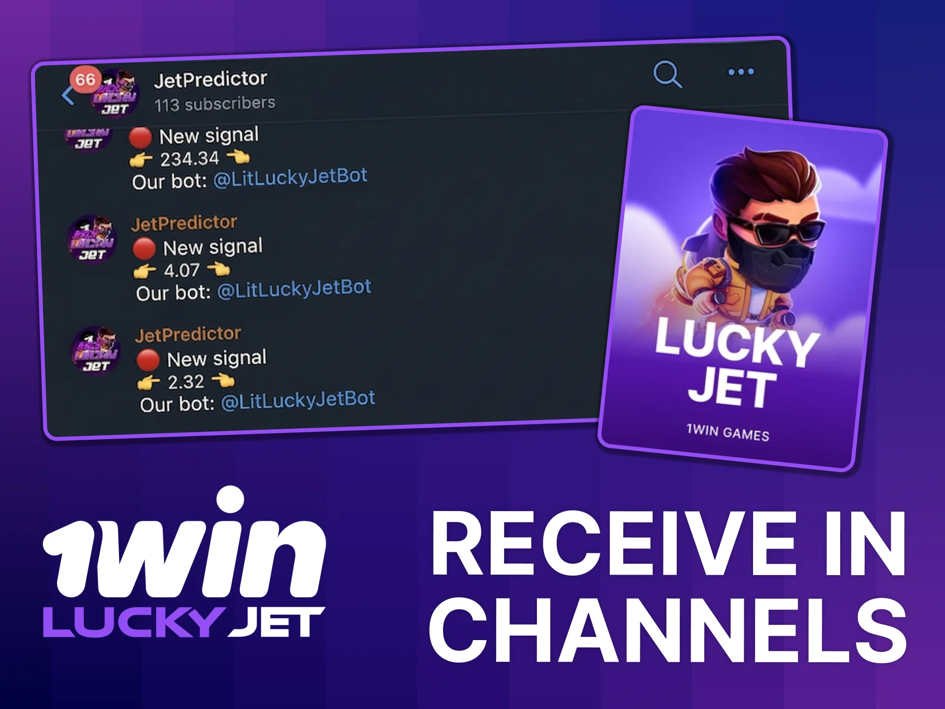 Join 1win Lucky Jet Telegram, get free signals.